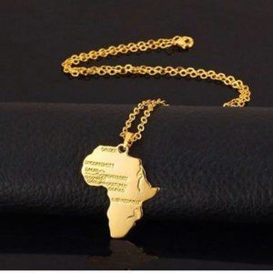 Gold Color Africa Necklace